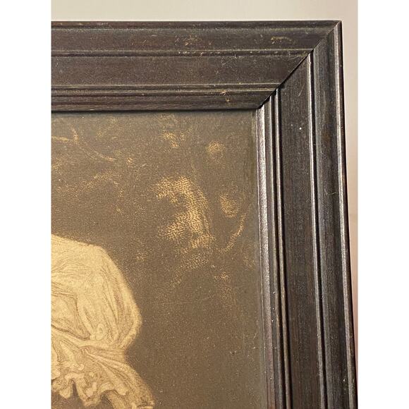 VTG Art Print "Simplicity" girl with bonnet flower dress 1920 Joshua Reynolds - Picture 11 of 13